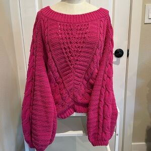 Hot pink sweater